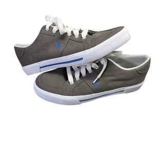 Polo Ralph Lauren Humberto Mens 9.5D Grey Canvas Low Top Sneakers